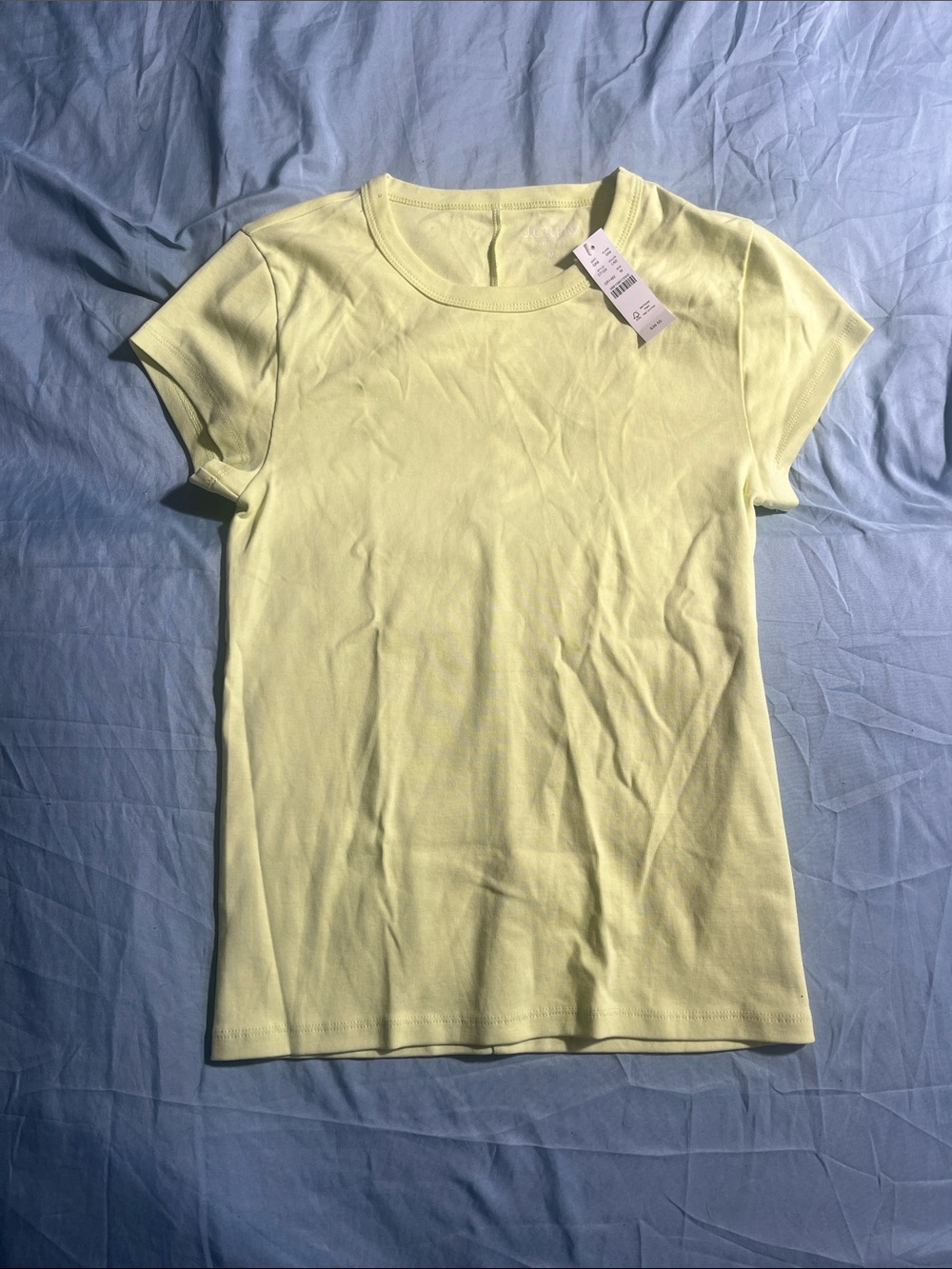 J. Crew Women's Short Sleeve Crewneck Tee - Pale Yellow